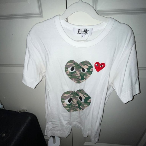 COMME DES GARÇONS PLAY white camouflage shirt - Picture 4 of 6